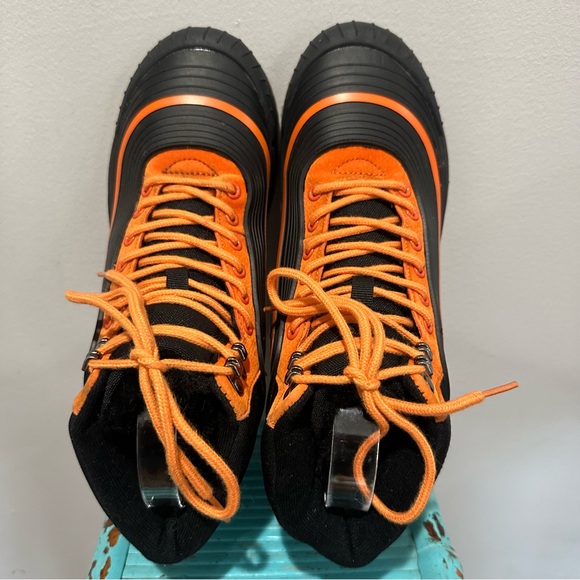Ulogu Waterproof Lined Non Slip Winter Snow Boots Orange Black Size 39